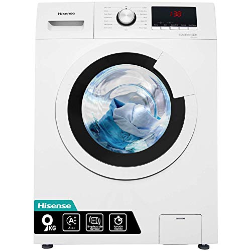 Hisense WFHV9014 - Lavadora Carga Frontal 9 Kg, 1400 RPM, 15 Programas,...