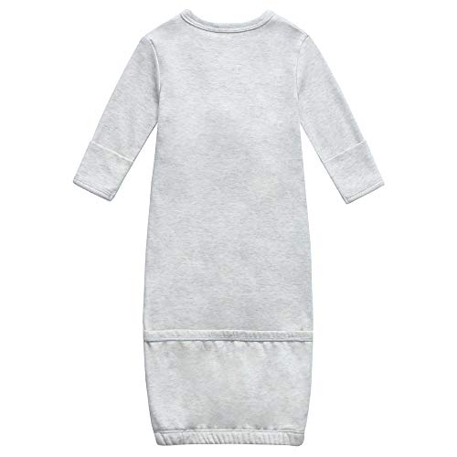 Image of O2 BABY 100% Organic Cotton Kimono Gown with Mittens & Fold-Over Pouch