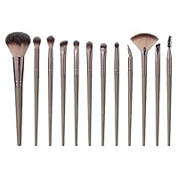 MINISO Premium Soft Makeup Brush Set for Eye Shadow Powder Eyebrow Brush Concealer Brush,Golden,12pcs