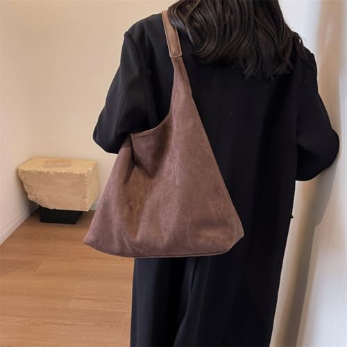 Image of Hobo Bag for Women Tote Bag Brown Suede