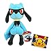 Lively Moments Pokemon Plüschtier / Kuscheltier / Stofftier Riolu ca. 20 cm mit Grußkarte Weihnachtspikachu