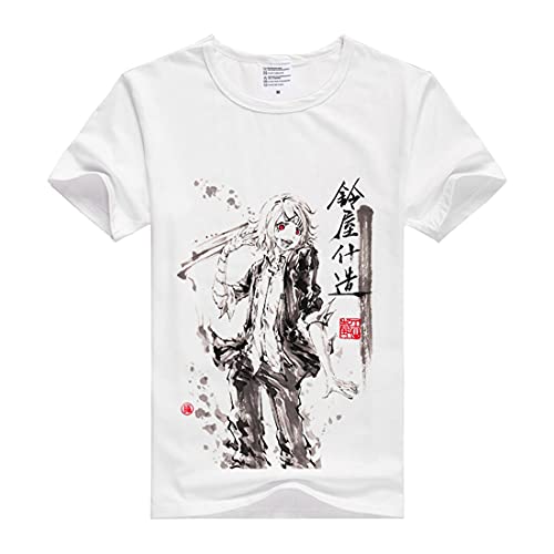 XINSHUN Tokyo Ghoul Shirt Juzo SUZUYA Shirt Fashion Tees Short Sleeve Modal Shirt Anime Shirts Summer Anime T-Shirt Athletic Shirt Modal Tee Shirt Top (White,M)