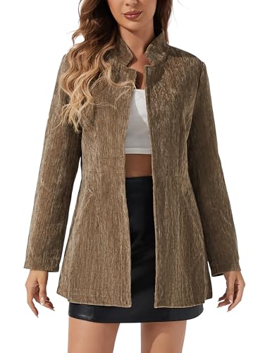 Womens Casual Blazers Open Front Long Sleeve Work Office Suit Jackets2