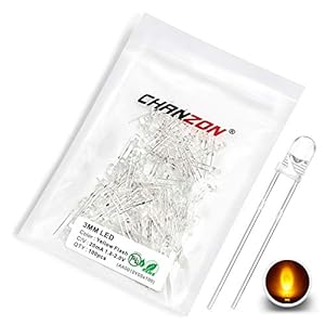 Chanzon 3mm Gelb Blinkende LED Dioden 100er Pack
