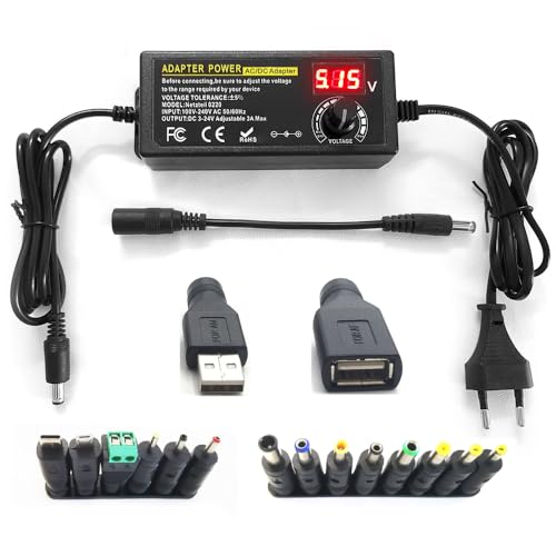 Adaptateur universel alimentation 3V 24V pour éclairage LED stripes et petits appareils de salon