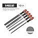 GYQAZSS 5Pcs 10 Inch Industrial Steel Files Set Flat/Round/Half Round/Triangle/Square For Metalworking Woodworking Steel Rasp File Flat