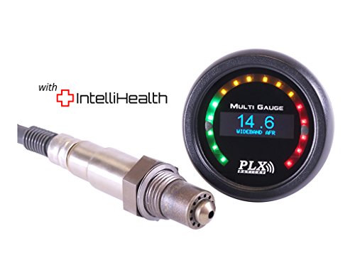 PLX Devices DM-6 SM-AFR Gen4 Gauge Combo UEGO AFR Air/fuel Ratio Bosch LSU 4.9 Wideband Oxygen Sensor Controller with 2 1/16" (52mm) OLED touch screen multi gauge.