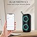 Hupoaf Bluetooth Lautsprecher mit Licht, 2025 Neues Musikbox Tragbarer Bluetooth Box mit 52mm Durchmesser Dual Lautsprecher, Tiefer Bass, IPX7 Wasserdicht Outdoor Speaker für Reisen/Party/Strand
