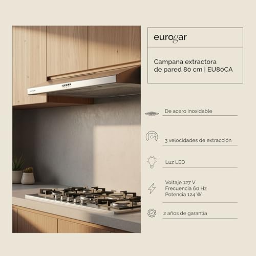 La Mejor Recopilación de Campanas de Cocinas Integrales los 5 mejores. 18 Campanas de Cocinas Integrales marca EUROGAR (3)