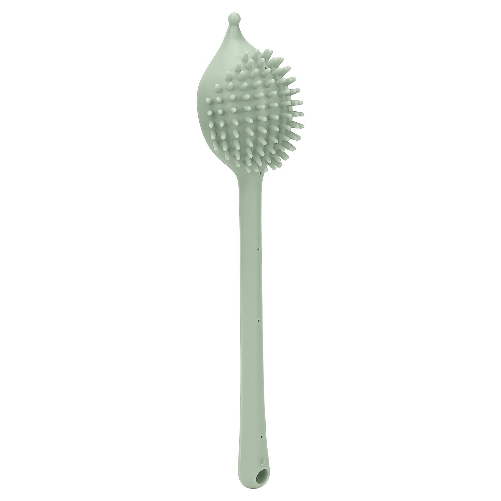 Generic Meridians Pat Massager Ergonomiczne Narzędzie do Masażu Silikonowego do Stymulacji Tkanek Głębokich, Tłuszczu na Ramionach i Mięśni Nóg, 12,2 X 3,1 Cala (Zielony jeż uderza młotkiem)
