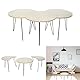 HOME DECO FACTORY Tabelle, Holz, Metall, Beige/Weiß, Einheitsgröße HD3881, beige/weiß