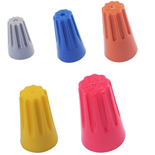 CESFONJER 158 PCS Terminales Electricos Rapidos, Terminales Cables/Alambre Compacto Conector Tornillo de Conexión de Cable Eléctrico Tapa del Conector de Giro