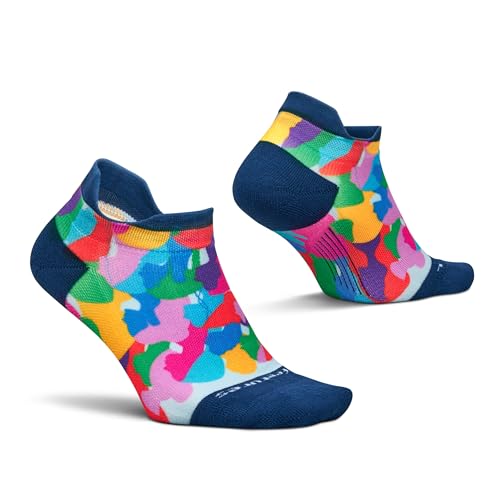Image of Feetures Elite Light Cushion No Show Tab Sock Wave