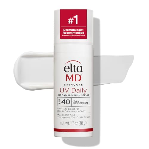 EltaMD UV Daily Untinted Face Sunscreen Moisturizer, SPF 40, 1.7 oz