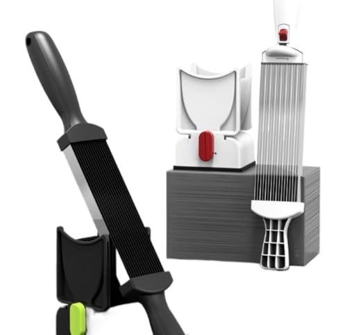 Tuyiutm 手動肉カッター、ステンレススチール製食品高速牛肉とラムロール食品スライサー、家庭用食品グレードの肉切り包丁(ブラック)多機能家庭用 (ホワイト)