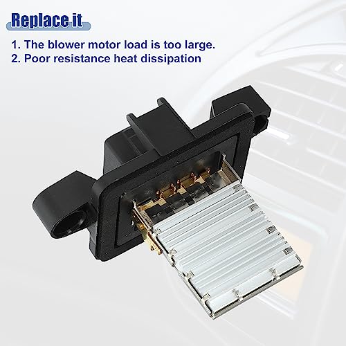 Image of ACROPIX Car HVAC Blower Motor Resistor Heater Fit for Chrysler Town Country 2008-2010 for Dodge Grand Caravan 2008-2010 NO. 68029723AA /68050014AA - Pack of 1 Black