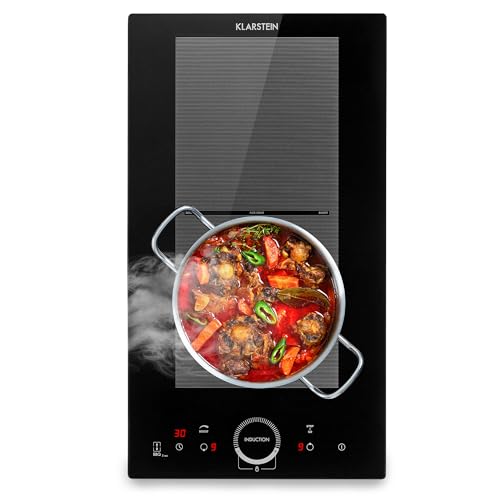 Klarstein Induktionskochfeld, Glaskeramik Kochfeld, Induktionskochfeld mit 4 Platten, mit Touch-Display, Digitalanzeige und Timer-Funktion, Schnelles Aufheizen, 3500 Watt