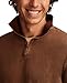 Lucky Brand Men's Weekend Slub Half Zip Mock, Bison