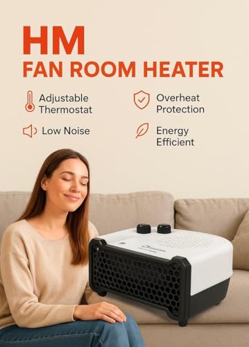 Image of HM 2000 Watt Room Heater|All in One Silent Room Heater|Suitable for Medium and Small Space|Made in India|With 1 Year Warranty|(Pack of 1) (1)
