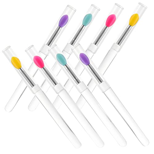 SOESFOUFU Silicone Lip Applicators 8 Pack Reusable Lipstick Applicator Wands for Eyeshadow Lipstick Lip Gloss