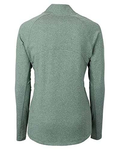 Image of Cutter & Buck Ladies Adapt Eco Knit Heather Recycled Womens Full Zip
