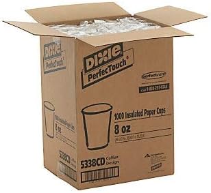 Dixie 5338CDCT Insulated Paper Hot Cups 8oz. 1000/CT