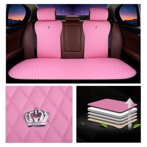 Red Rain Universal Seat Covers for Cars Leather Seat Cover 2/3 Covered Pink Car Seat Cover 11PCS Fit Car/Auto/Truck/SUV (A-Pink)