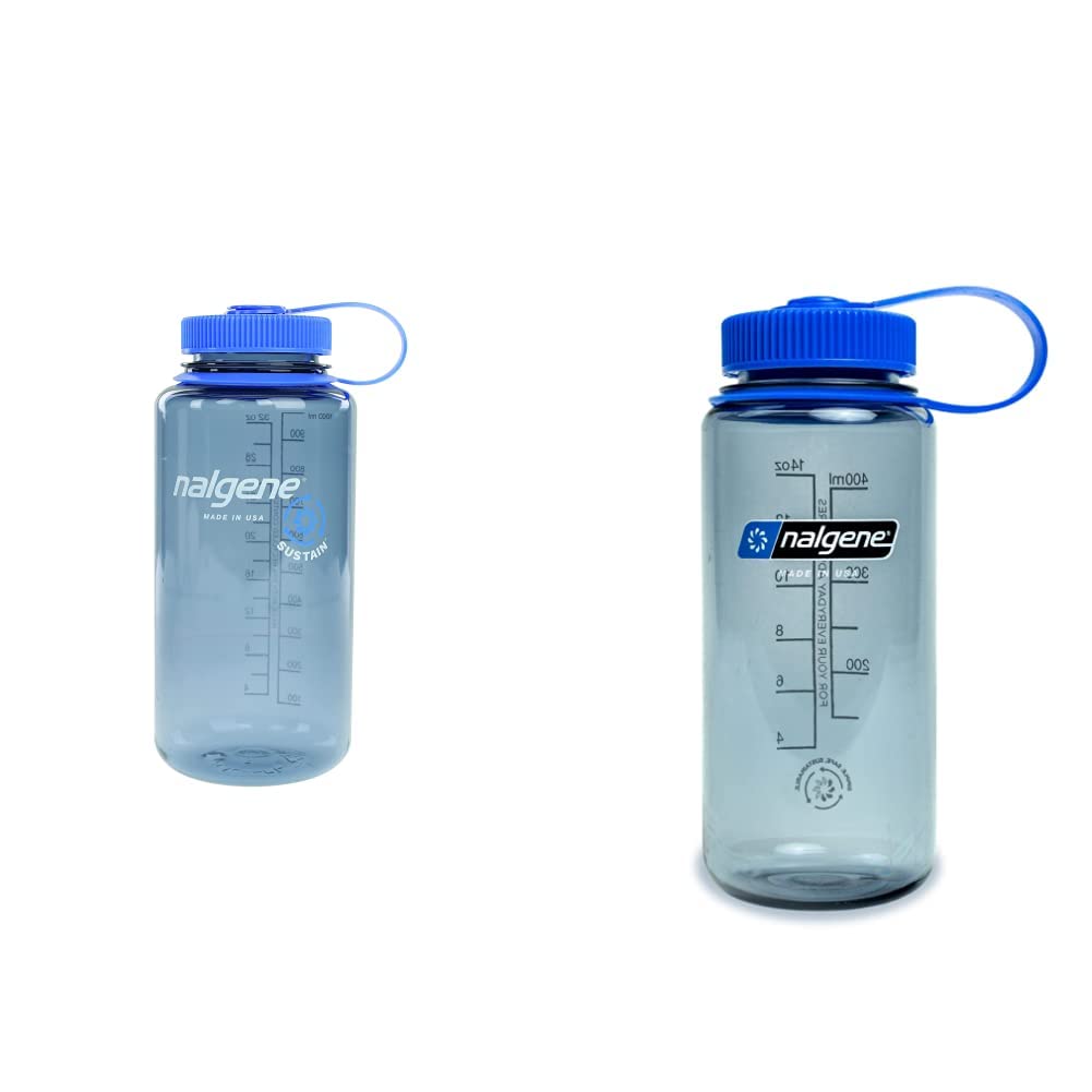 Nalgene Sustain Tritan BPA-Free Water Bottle Bundle Made with 50 Recycled Plastic 32 OZ and 16 OZ