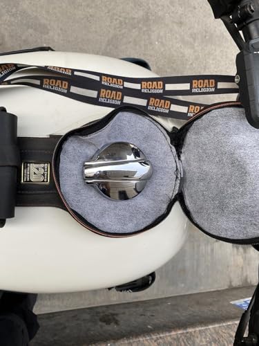Image of RoadReligion Waterproof Black Rain Cover for Bike's Petrol Tank | Circular Shape