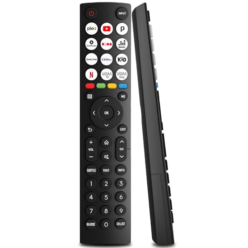 Replacement Hisense TV Remote Control Universal Remote Control for Hisense VIDAA 4K UHD Smart TV 40A4KV 32A4KV 43A4KV Replace EN3G39 ERF3A80 EN2A30 12 Shortcut Buttons No Setup Required