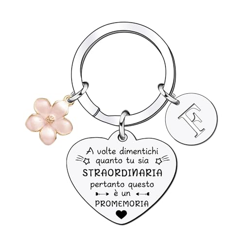 YJYJZX Ispirativo regalo portachiavi per le Donne Uomo,A-Z 26 lettera