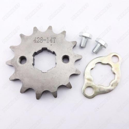 FidgetGear428 14 Tooth Front Engine Sprocket 50cc 70cc 110cc 125cc Quad ATV Dirt Pit Bike