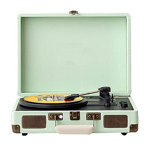 Tourne-Disque, Platine Vinyle Bluetooth Portable avec Haut-parleurs stéréo intégrés, entraînement par Courroie à 3 Vitesses (Vert Taille Unique) - Les Beatles, Paul McCartney, John Lennon, RIngo Starr, George Harrison Tourne-Disque, Platine Vinyle Bluetooth Portable avec Haut-parleurs stéréo intégrés, entraînement par Courroie à 3 Vitesses (Vert Taille Unique)