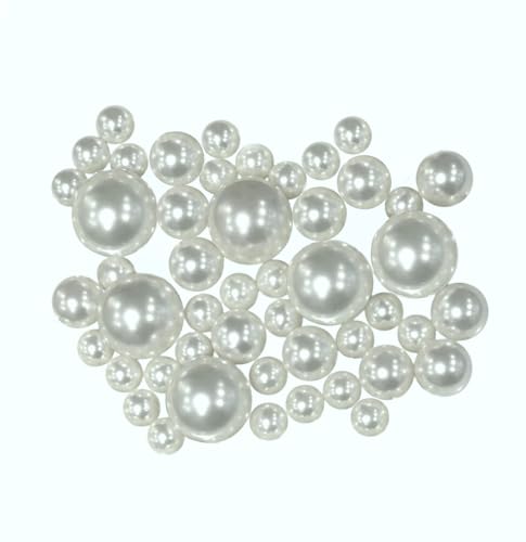 150 Floating White Pearls- Large Sizes- Fills 2 Gallons of The Floating Transparent Water Gels for Your Vases- with Pre-Measured Prep Bags- and 6 Warm White Submersible Fairy Lights Strings
