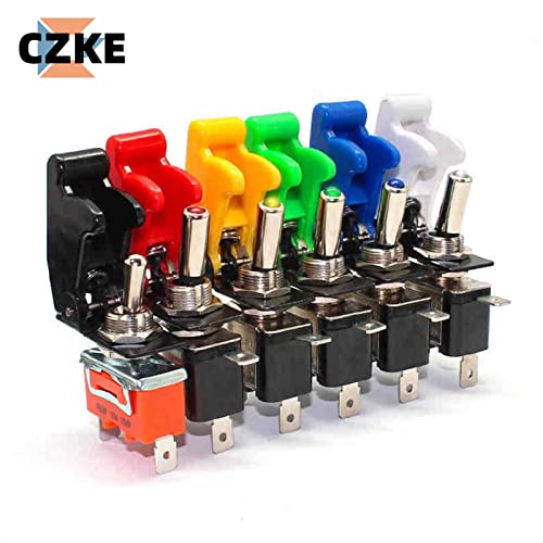 CRFYJ 10 peças de carro barco caminhão iluminado LED interruptor interruptor com tampa de proteção f