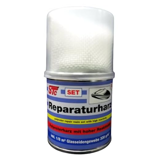 STC 250 g Reparaturharz Set inkl. Glasfasermatte Laminierharz Set Polyesterharz Set zur GFK Reparatur Reparaturharz Auto