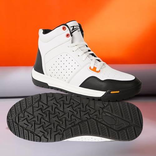 Image of Zixer Woodlend Bike Riding Tracking Stylish Jungle High Ankle Boots For Boys High Tops For Men