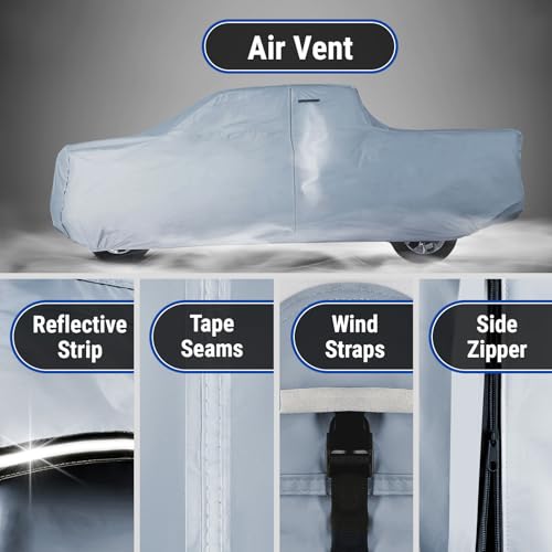 Image of iCarCover Fits 1987-1997 Ford F-350 Regular Cab, 8 ft. Long Bed Truck Cover Automobiles Form-Fit Padded Full Exterior Waterproof Automobiles Protection Covers