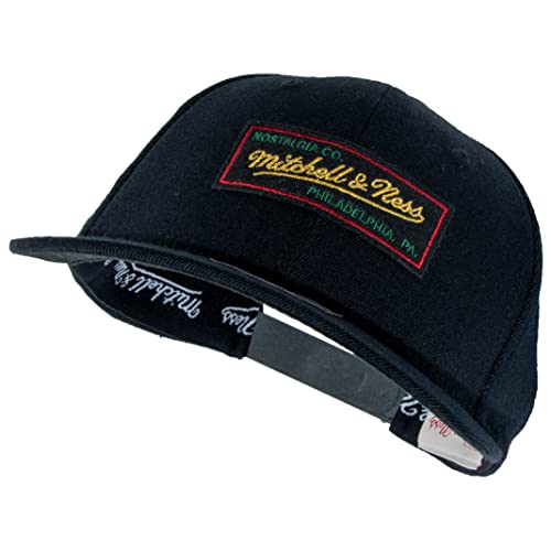 Mitchell & Ness Luxe Classic Red Snapback - OB, Black