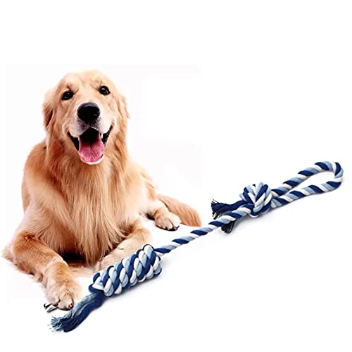 YTYH Dog Rope Toys Dog Chew Toys for Medium and Large Dogs Tug Toy for Dogs Entertainment Toys for Home Alone Interactive Toys for Boredom 17.7 Inch Cotton Rope Dog Toys