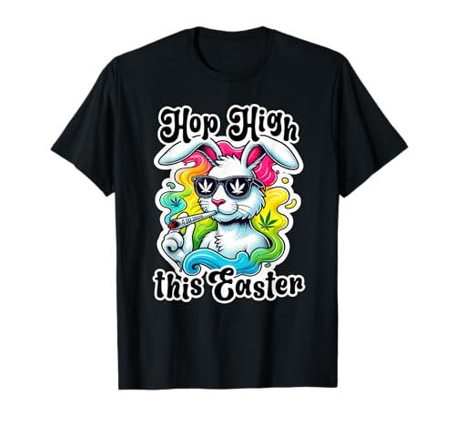 420 Easter Bunny Funny Weed Smoking Rabbit Marijuana 4/20 T-Shirt