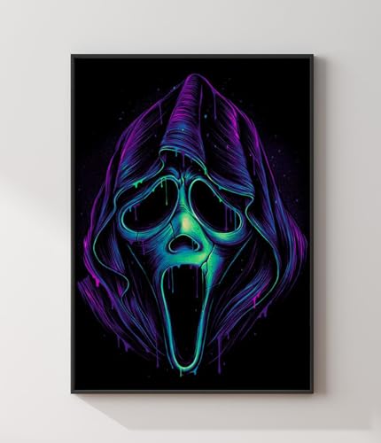 Image of HUANNY Diamond Painting Horror Movie Diamond Art, 5D Full Drill Cross Stitch Embroidery Kits