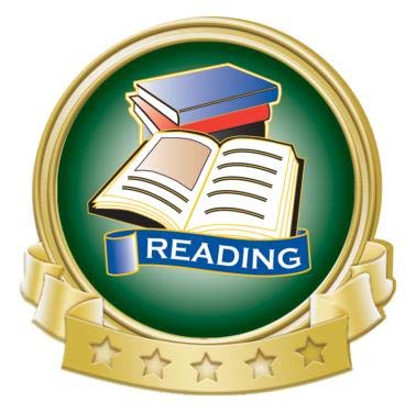 Crown Awards Reading Banner Pin, Gold Reading Pins, 1 Pack Prime