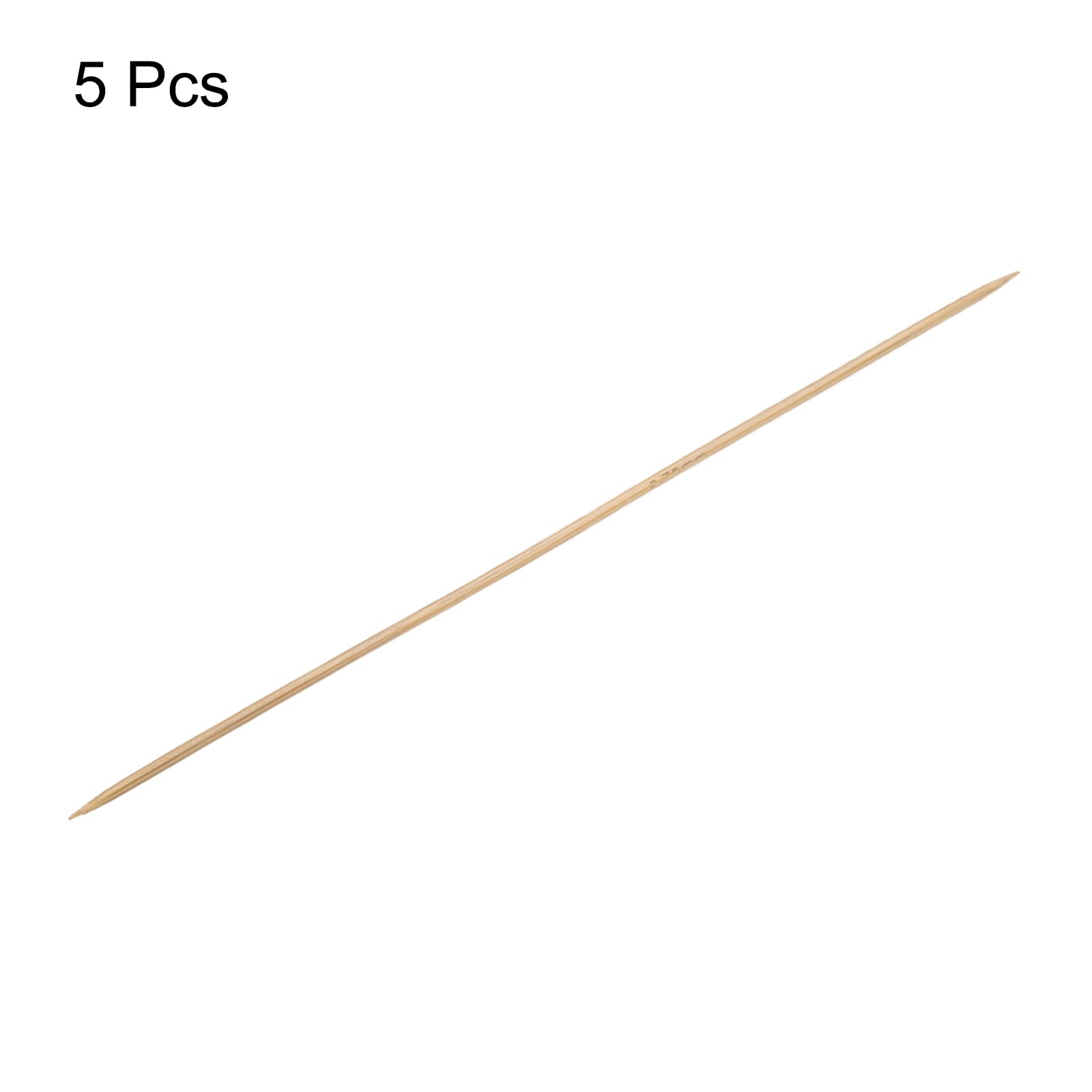 HARFINGTON 5 agujas de tejer de bambú de doble punta, tamaño US 2 (2.75 mm), carbonizadas de 20 cm, rectas, para hilo de tejer creativo hecho a mano
