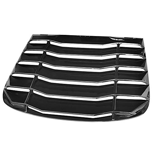 IKON MOTORSPORTS, Rear Window Louver Compatible with 2003-2007 Infiniti G35 Coupe, Gloss Black Sun Shade Cover Vent ABS, 2004 2005 2006