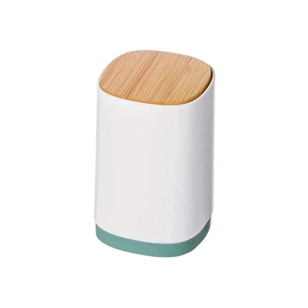 Tianshengqi Green Toothpick Box Semi-Automatic Holder Home Personalized Creative Cotton Swab Storage(Green)