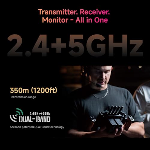 Image of Accsoon CineView M7H Pro 7 inch Camera Field Monitor Transmitter&Receiver 3 All in One 1000nits 1920 x 1080 4k60 2.4 +5GHz Dual-Band Transmission 1200ft Transmission Range Support Camera Control