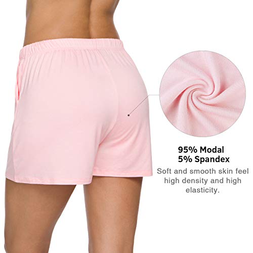 Orrpally Pajama Shorts Womens Lounge Short Sleep Shorts Pajama Bottoms 2-Pack Pink Pink Stripe L #TOP3