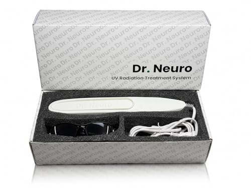 Image of Dr. Neuro NarrowBand UVB Phototherapy Device with 311nm NBUVB Lamp | 5-Year Warranty | Home Treatment for Vitiligo, Psoriasis, Eczema & Dandruff | Safety UV Goggles And User Manual Included | Targeted Spot Treatment Plates | Blue UV Light