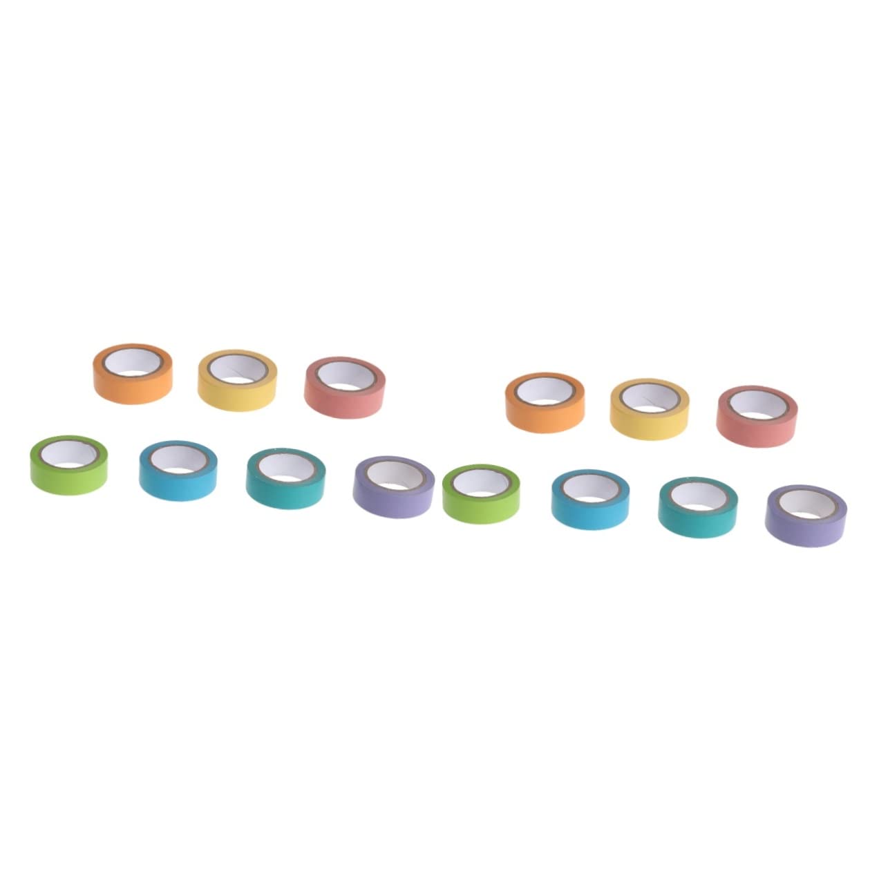 EXCEART 14rollos Cinta Washi Decorativa De Vibrantes De Tonos De Arcoíris para Manualidades y Scrapbooking